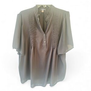 Tahari Women's Black Blouse 1X